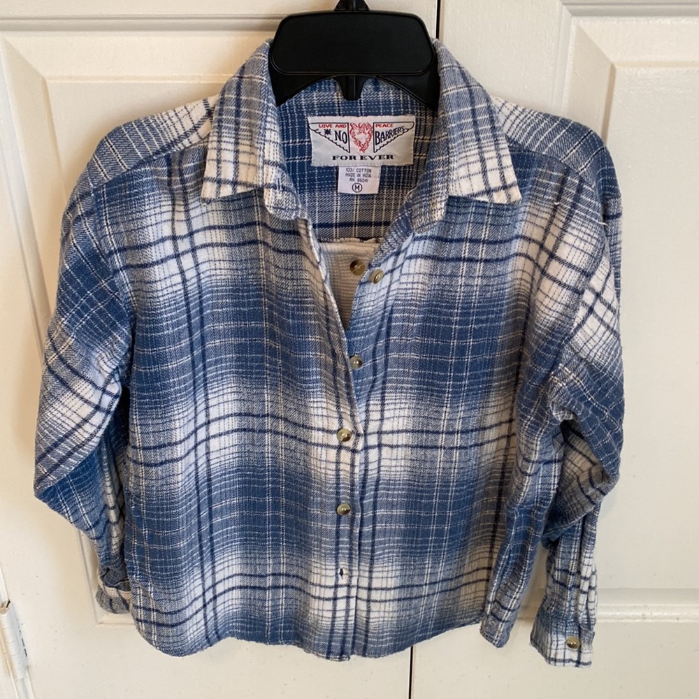 Girl’s Plaid Flannel Button Down Shirt